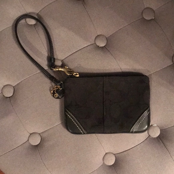Coach Handbags - REAL black Coach wristlet